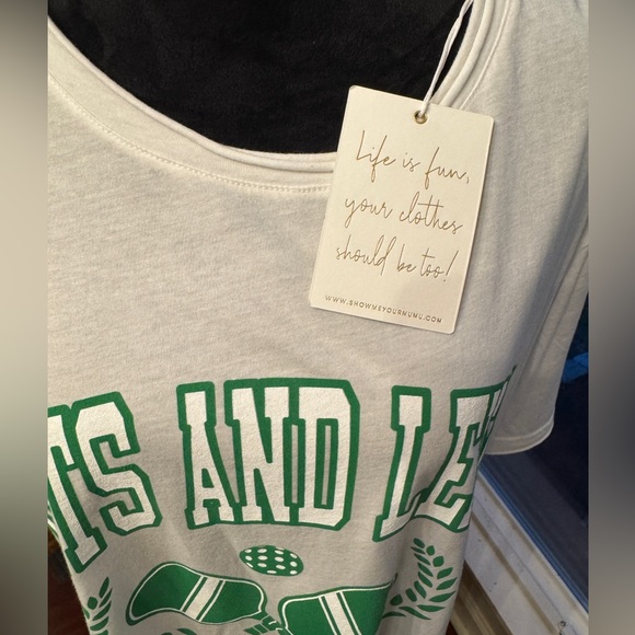 Show Me Your MuMu Pickleball Club Top White and Green - Picture 7 of 11